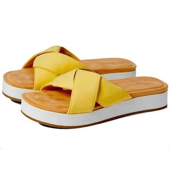 Koolaburra by Ugg Carenza twist slide sandal in Pale Banana size 11 new in box - Picture 1 of 14